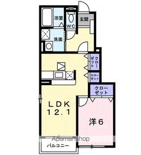 プロスペリティB棟【1階】の間取り